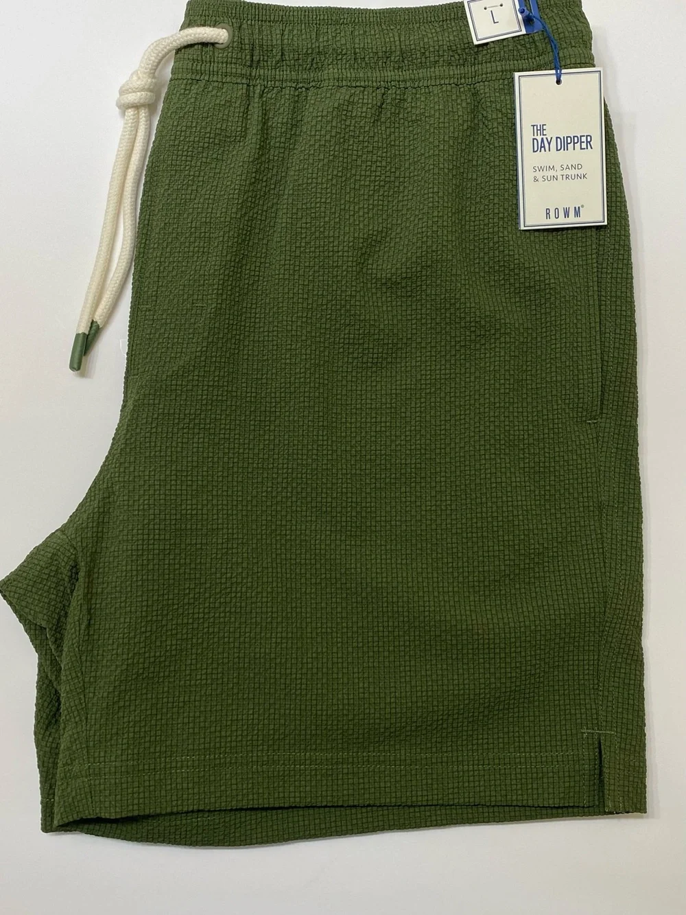 The Day Dipper Men's Olive Green Swim Trunk by ROWM